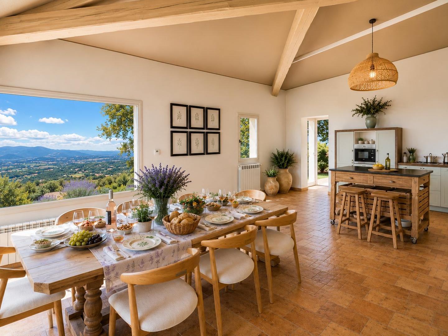 Cuisine entièrement équipée et coin repas, Villa Bonnieux