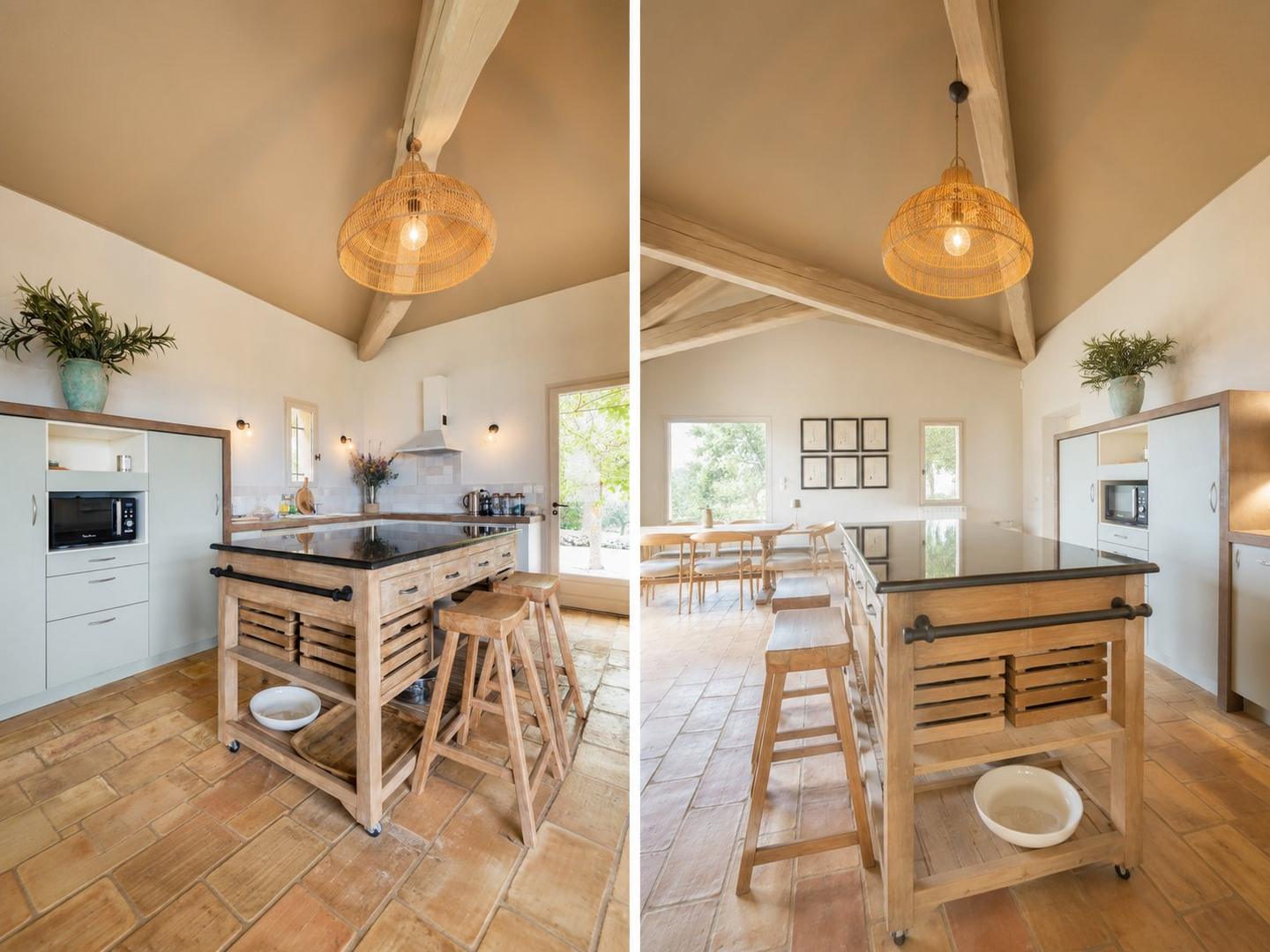 Îlot de cuisine de la villa